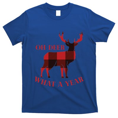 Oh Deer What A Year 2020 Christmas Family Pajama Reindeer Funny Gift T-Shirt