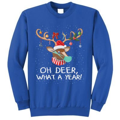 Oh Deer What A Year Christmas Reindeer Family Pajama Deer Gift Sweatshirt