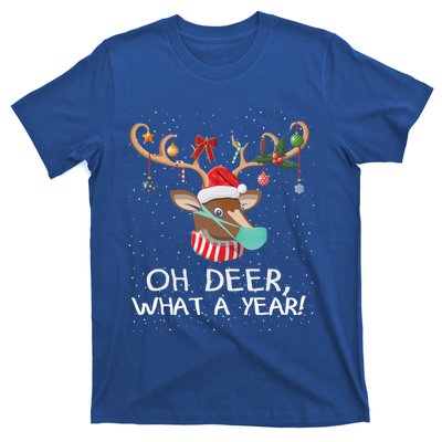 Oh Deer What A Year Christmas Reindeer Family Pajama Deer Gift T-Shirt