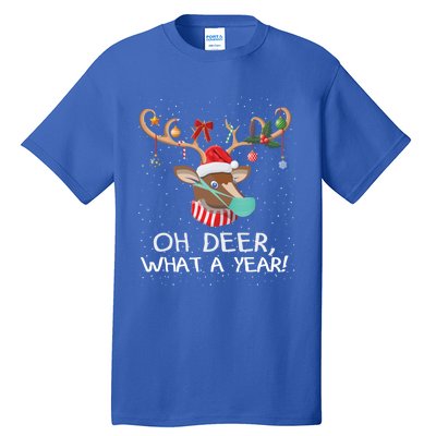 Oh Deer What A Year Christmas Reindeer Family Pajama Deer Gift Tall T-Shirt