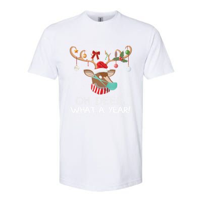 Oh Deer What A Year Christmas Reindeer Family Pajama Deer Gift Softstyle CVC T-Shirt