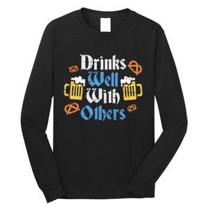 Oktoberfest Drinks Well With Others Gift Long Sleeve Shirt