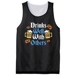 Oktoberfest Drinks Well With Others Gift Mesh Reversible Basketball Jersey Tank