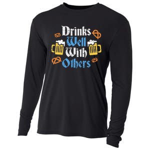 Oktoberfest Drinks Well With Others Gift Cooling Performance Long Sleeve Crew