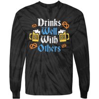 Oktoberfest Drinks Well With Others Gift Tie-Dye Long Sleeve Shirt