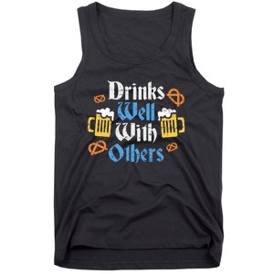 Oktoberfest Drinks Well With Others Gift Tank Top