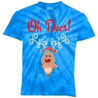 Oh Deer! Whimsical Playful Reindeer Funny Christmas Deer Pun Meaningful Gift Kids Tie-Dye T-Shirt