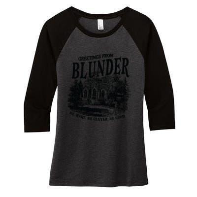 One Dark Window Women's Tri-Blend 3/4-Sleeve Raglan Shirt