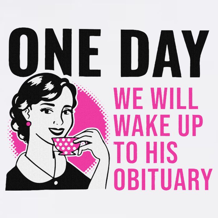 One Day We Will Wake Up To His Obituary Cropped Pullover Crew