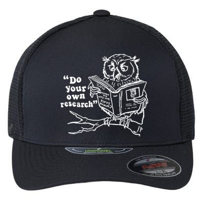 Owl Do Your Own Research Flexfit Unipanel Trucker Cap