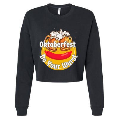 Oktoberfest Do Your Wurst Octoberfest Cropped Pullover Crew