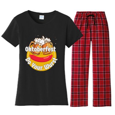 Oktoberfest Do Your Wurst Octoberfest Women's Flannel Pajama Set