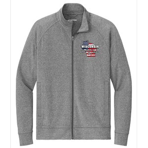 Out Drinking Your State Since 1848 I Beer Wisconsin Stretch Full-Zip Cadet Jacket