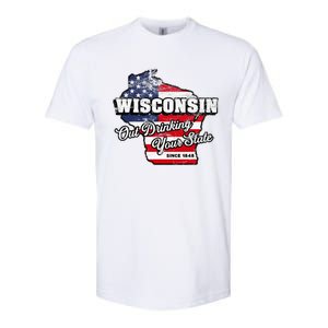 Out Drinking Your State Since 1848 I Beer Wisconsin Softstyle CVC T-Shirt