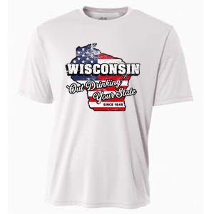 Out Drinking Your State Since 1848 I Beer Wisconsin Cooling Performance Crew T-Shirt