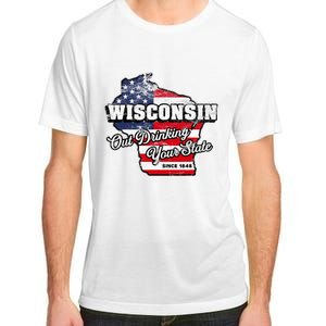 Out Drinking Your State Since 1848 I Beer Wisconsin Adult ChromaSoft Performance T-Shirt