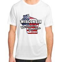 Out Drinking Your State Since 1848 I Beer Wisconsin Adult ChromaSoft Performance T-Shirt