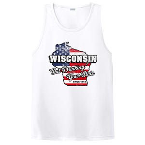 Out Drinking Your State Since 1848 I Beer Wisconsin PosiCharge Competitor Tank