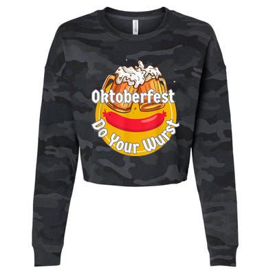 Oktoberfest Do Your Wurst Octoberfest Cropped Pullover Crew