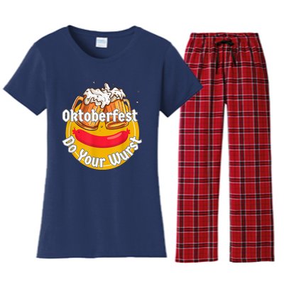 Oktoberfest Do Your Wurst Octoberfest Women's Flannel Pajama Set