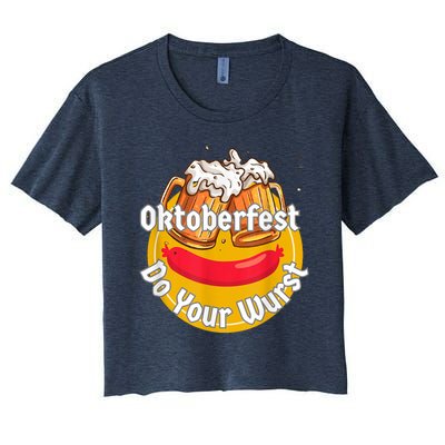 Oktoberfest Do Your Wurst Octoberfest Women's Crop Top Tee