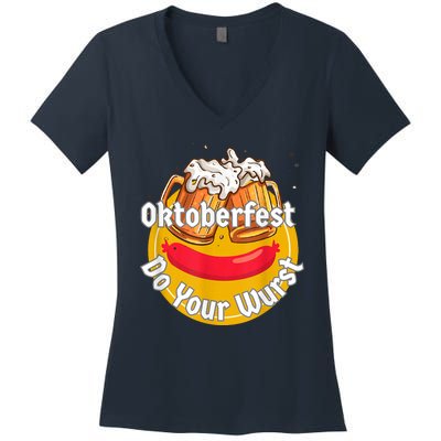 Oktoberfest Do Your Wurst Octoberfest Women's V-Neck T-Shirt