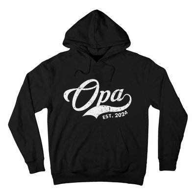 Opa Est. 2024 For Fathers Day Soon To Be Grandpa 2024 Hoodie