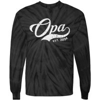 Opa Est. 2024 For Fathers Day Soon To Be Grandpa 2024 Tie-Dye Long Sleeve Shirt