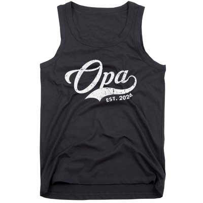 Opa Est. 2024 For Fathers Day Soon To Be Grandpa 2024 Tank Top