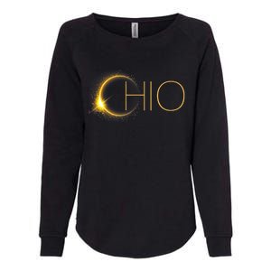 Ohio Eclipse 2024 Total Eclipse Solar Eclipse Ohio Womens California Wash Sweatshirt