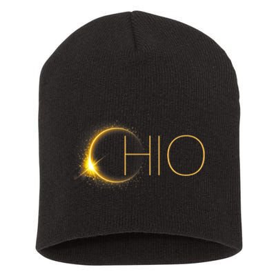 Ohio Eclipse 2024 Total Eclipse Solar Eclipse Ohio Short Acrylic Beanie