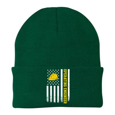 Operating Engineer American Usa Flag Great Gift Knit Cap Winter Beanie