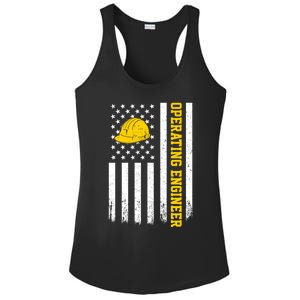 Operating Engineer American Usa Flag Great Gift Ladies PosiCharge Competitor Racerback Tank