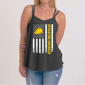 Operating Engineer American Usa Flag Great Gift Women's Strappy Tank