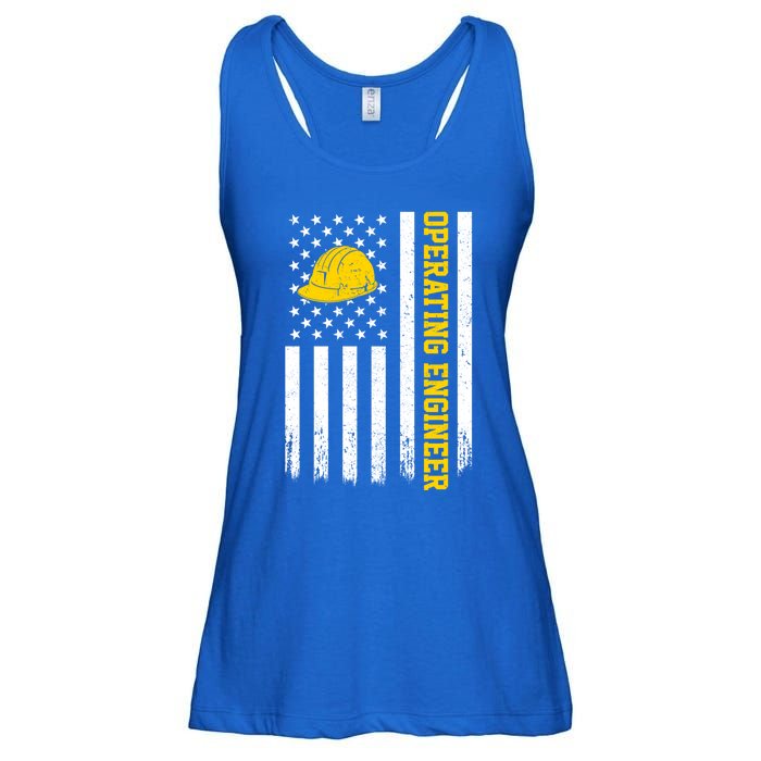 Operating Engineer American Usa Flag Great Gift Ladies Essential Flowy Tank