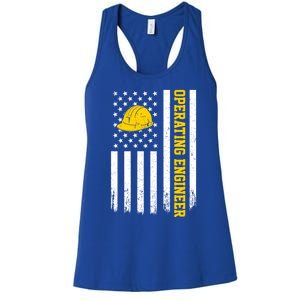 Operating Engineer American Usa Flag Great Gift Women's Racerback Tank