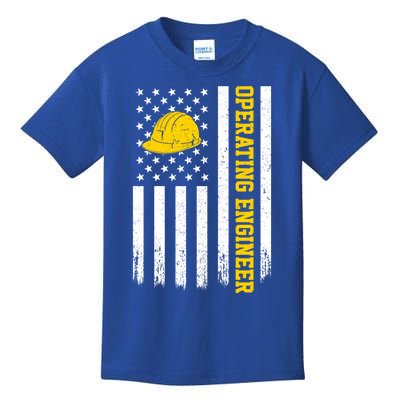 Operating Engineer American Usa Flag Great Gift Kids T-Shirt