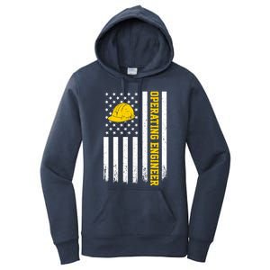 Operating Engineer American Usa Flag Great Gift Women's Pullover Hoodie