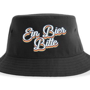 Oktoberfest Ein Bier Bitte Retro Funny German Beer Sustainable Bucket Hat