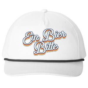 Oktoberfest Ein Bier Bitte Retro Funny German Beer Snapback Five-Panel Rope Hat