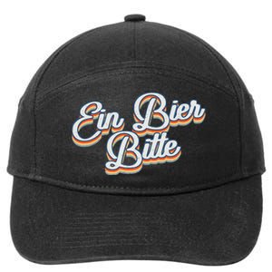 Oktoberfest Ein Bier Bitte Retro Funny German Beer 7-Panel Snapback Hat