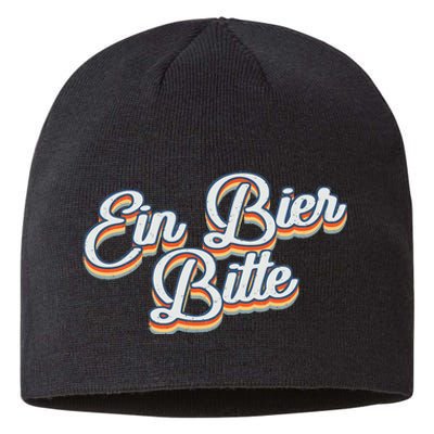 Oktoberfest Ein Bier Bitte Retro Funny German Beer Sustainable Beanie