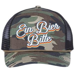 Oktoberfest Ein Bier Bitte Retro Funny German Beer Retro Rope Trucker Hat Cap