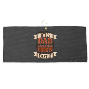 Operating Engineer Dad And Job Operating Engineer Father Gift Large Microfiber Waffle Golf Towel