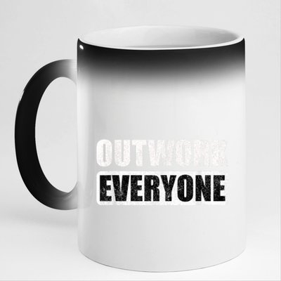 Outwork Everyone Entrepreneur Motivation Inspirational 11oz Black Color Changing Mug