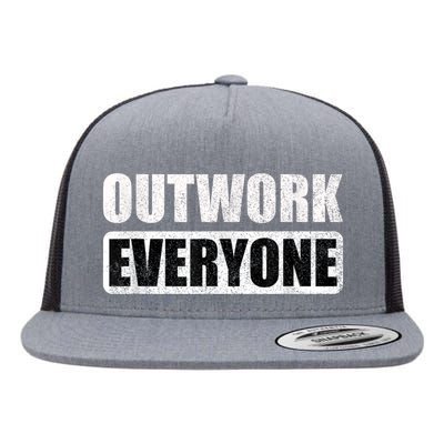 Outwork Everyone Entrepreneur Motivation Inspirational Flat Bill Trucker Hat