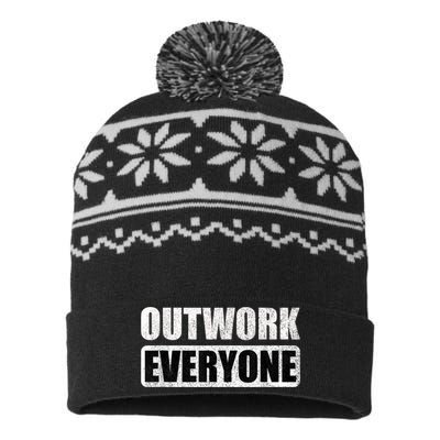 Outwork Everyone Entrepreneur Motivation Inspirational USA-Made Snowflake Beanie