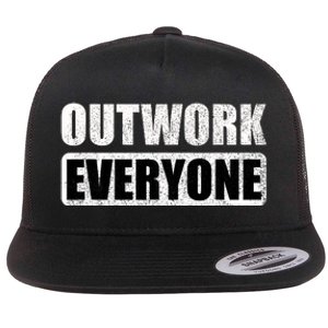 Outwork Everyone Entrepreneur Motivation Inspirational Flat Bill Trucker Hat