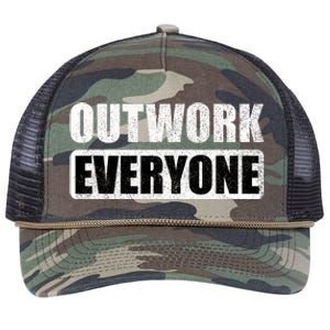 Outwork Everyone Entrepreneur Motivation Inspirational Retro Rope Trucker Hat Cap