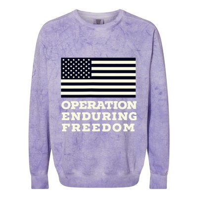 Operation Enduring Freedom Oef Veteran Colorblast Crewneck Sweatshirt